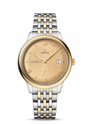 Omega De Ville Small Seconds Master Chronometer Stainless Steel - Yellow Gold / Champagne / Bracelet 434.20.41.20.08.001 (43420412008001)